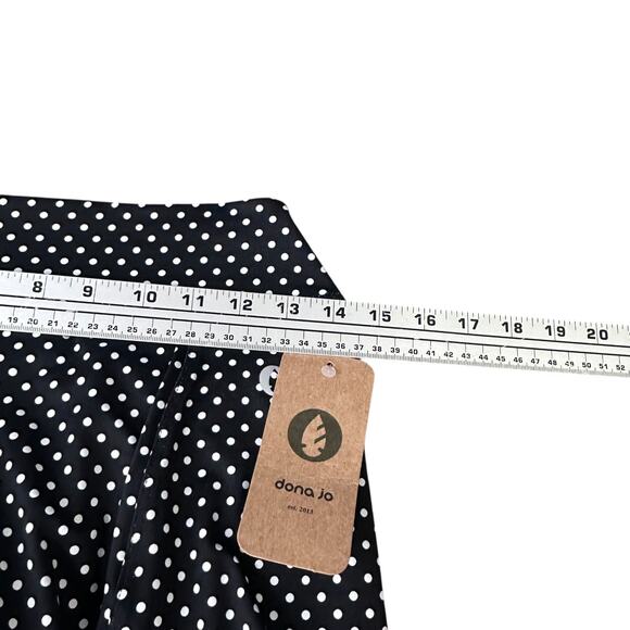 Dona Jo Skort Skirt Women’s Medium Black White Polka Dot 16.5" Length Active New - Picture 6 of 8